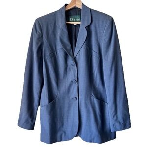 Dario Di Napoli Blazer Mens Size 36 Blue 50% Wool 3 Button Coat Quiet Luxury Dad